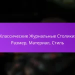 Классические Журнальные Столики: Размер, Материал, Стиль