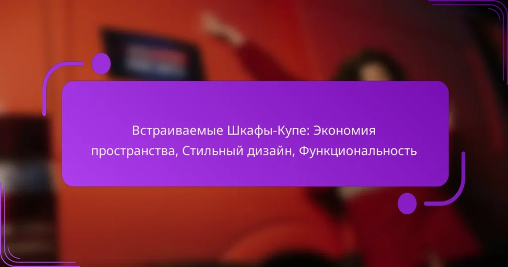 Встраиваемые Шкафы-Купе: Экономия пространства, Стильный дизайн, Функциональность